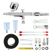 NOTIONSLAND TAB06B Airbrush Gun Kit with Needles Cups Hose Accessories